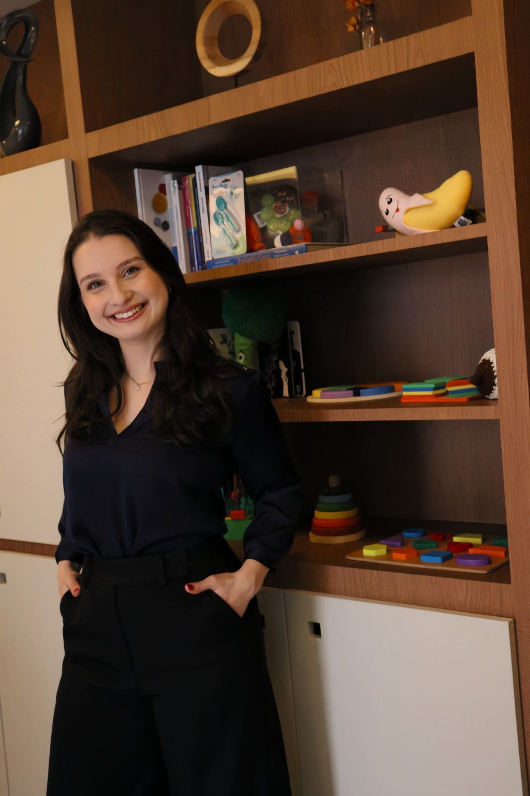 Gabriella Marcomini em ambiente de nutrição materno-infantil